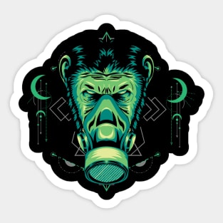 mask apes head Sticker